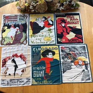 NIB Vintage Set of 6 Guasch Handkerchiefs